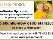 Poszukiwana opiekunka dla seniorów z okolic Bochum, Niemcy