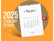 Kalendarz 2025 do druku PDF A4 Do Pobrania Kalendarium